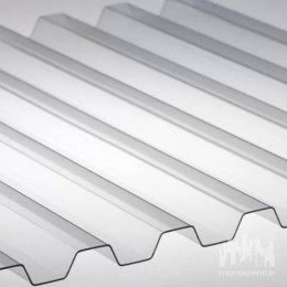 Кровельный монолитный поликарбонат 0,8 мм, трапеция