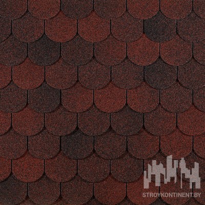 Гибкая черепица Дёке ЕВРАЗИЯ, серия капля, цвет красный